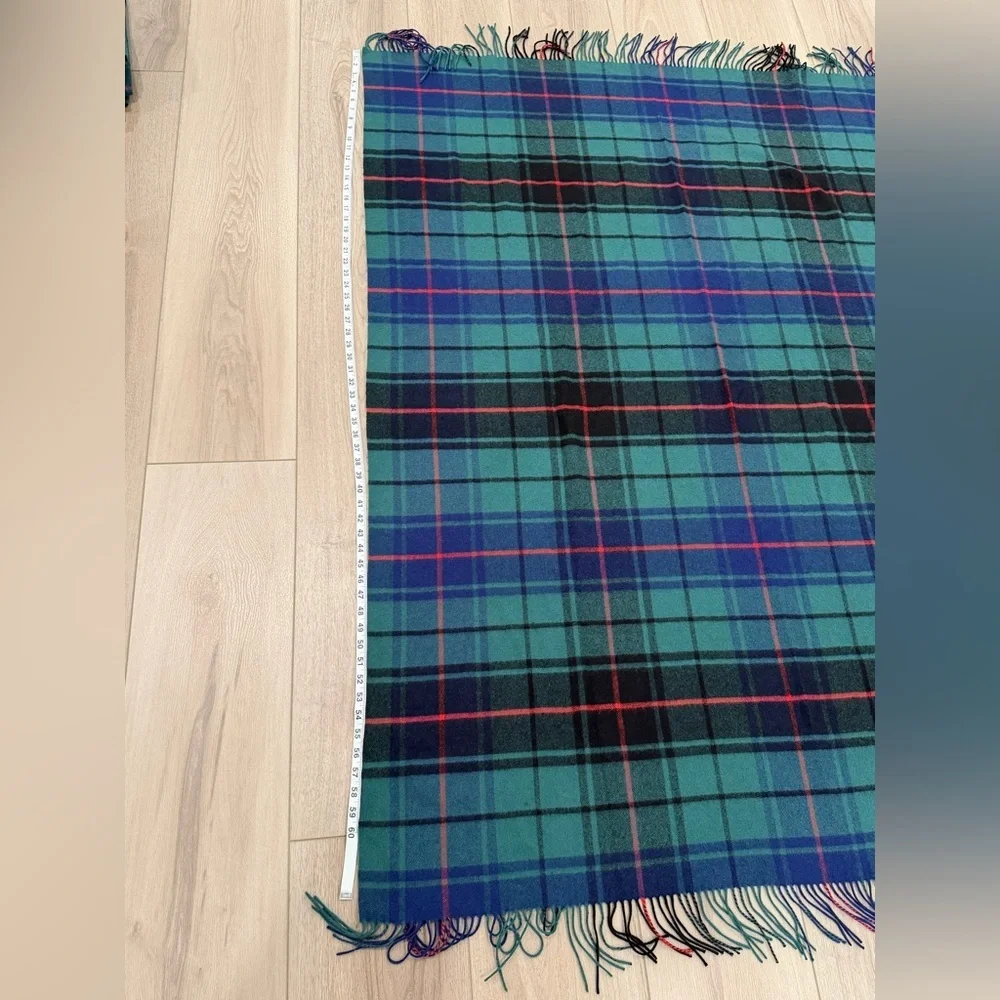 Williams-Sonoma Home Plaid Cashmere Blanket With Fringe 50x65”